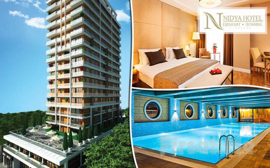 Nidya Hotel & Suites Esenyurt’ta 2 Kişilik Konaklama Seçenekleri ve Türk Hamamı, Spa Fırsatı