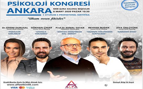 ’İlham Veren Fikirler’ Ankara Psikoloji Kongresi Katılım Bileti