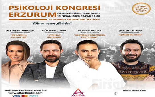’İlham Veren Fikirler’ Erzurum Psikoloji Kongresi Katılım Bileti