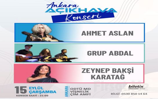 Anadolu Müziğinin Ünlü Sanatçıları ’Ahmet Aslan & Grup Abdal & Zeynep Bakşi Karatağ’ Konser Bileti