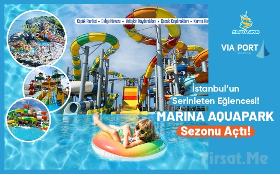 Marina Aquapark’ta Gün Boyu Sınırsız Eğlence (Bayram Dahil Geçerli!)