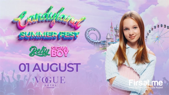 Candyland Bodrum Lunapark’ta 1 Ağustos’ta ’Betsy Sigma Boy’ Konser ve Lunapark Bileti