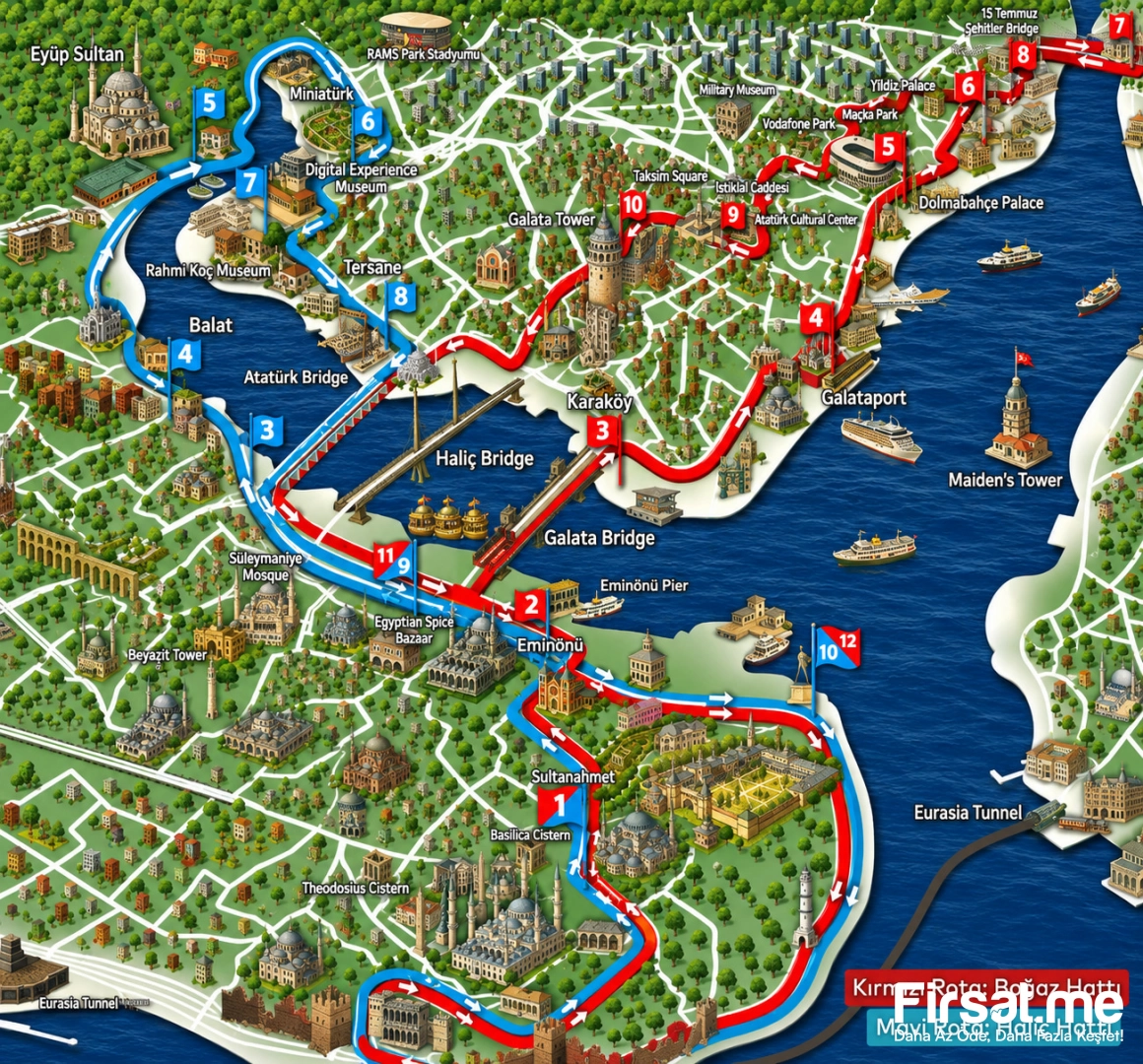 İstanbul Hop-On Hop-Off Otobüs Turu + Boğaz Turu (Online Özel İndirimle)