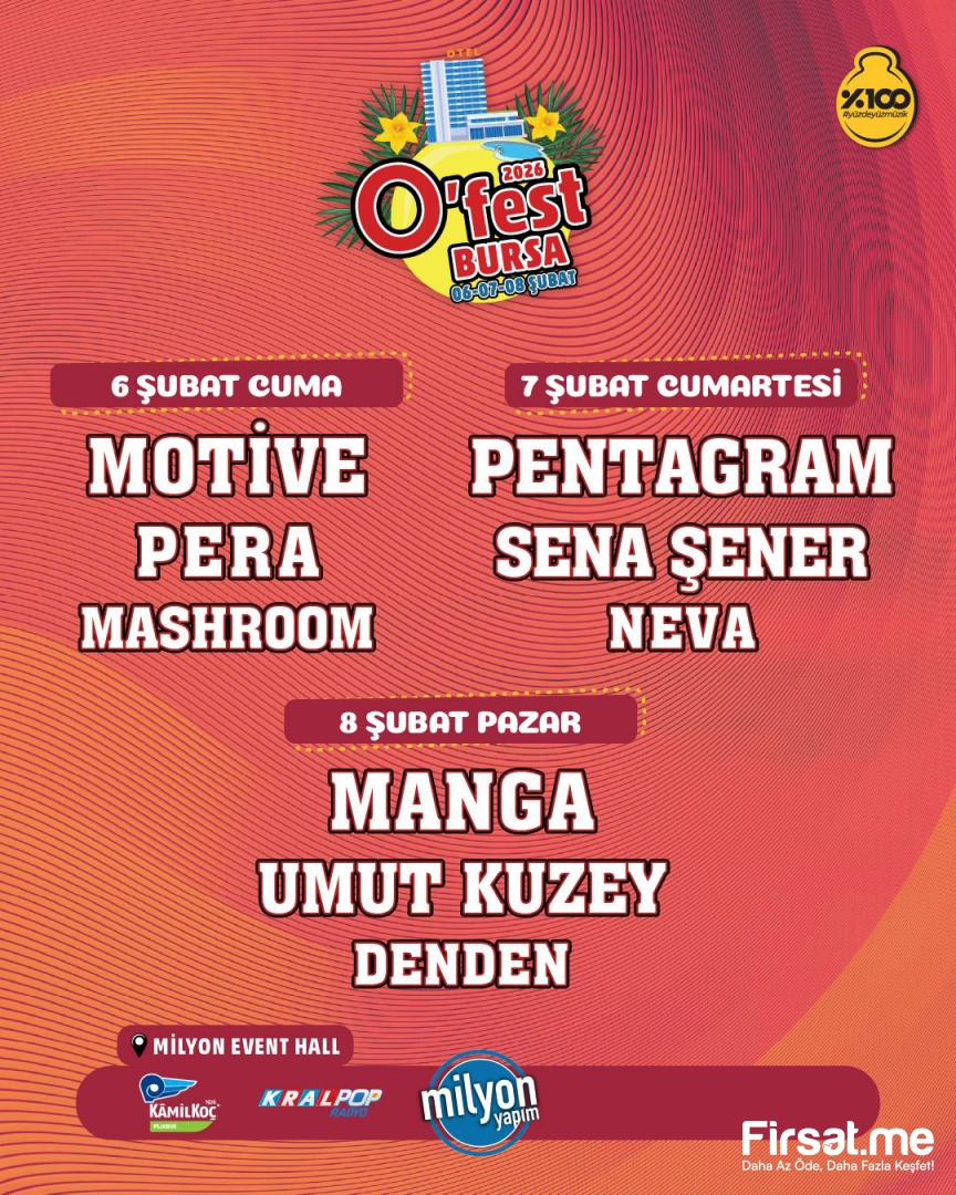6-7-8 Şubat’ta ’Ofest Bursa - 2026’ Konser Biletleri