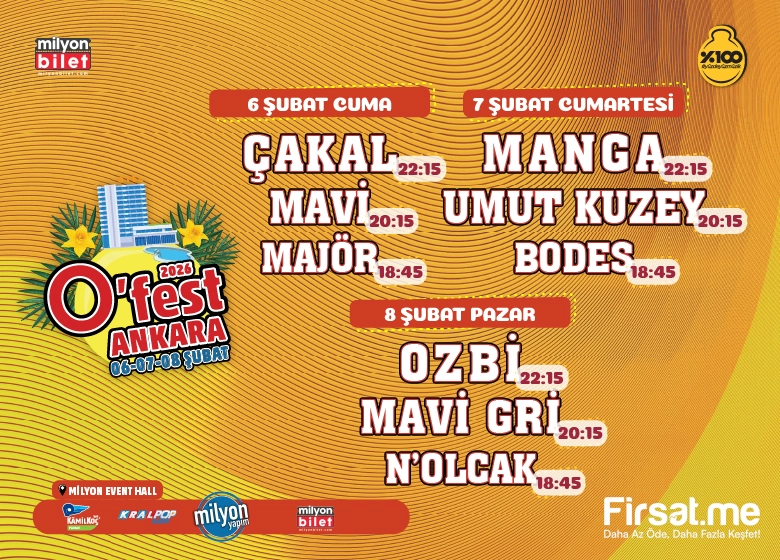 6-7-8 Şubat’ta ’Ofest Ankara - 2026’ Konser Biletleri