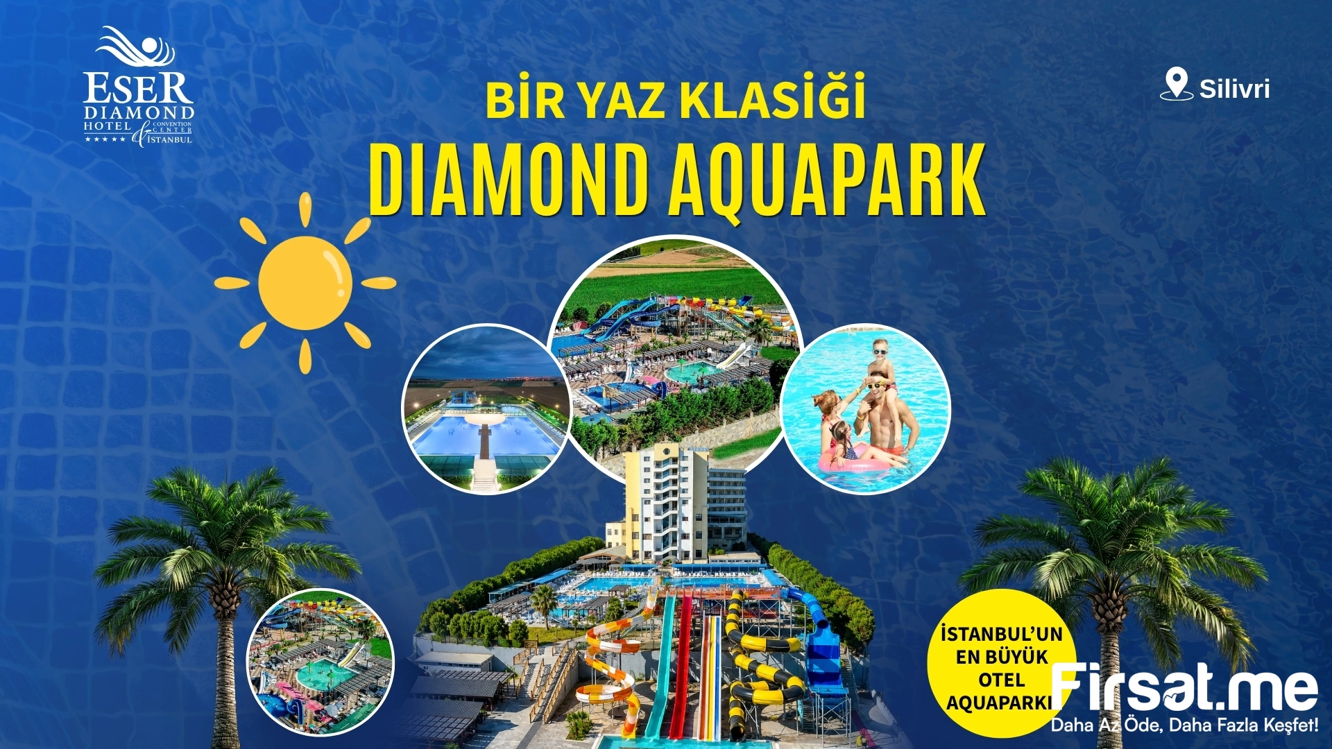5 Yıldızlı Silivri Eser Diamond Hotel & Spa’da Açık Havuz ve Aquapark Keyfi