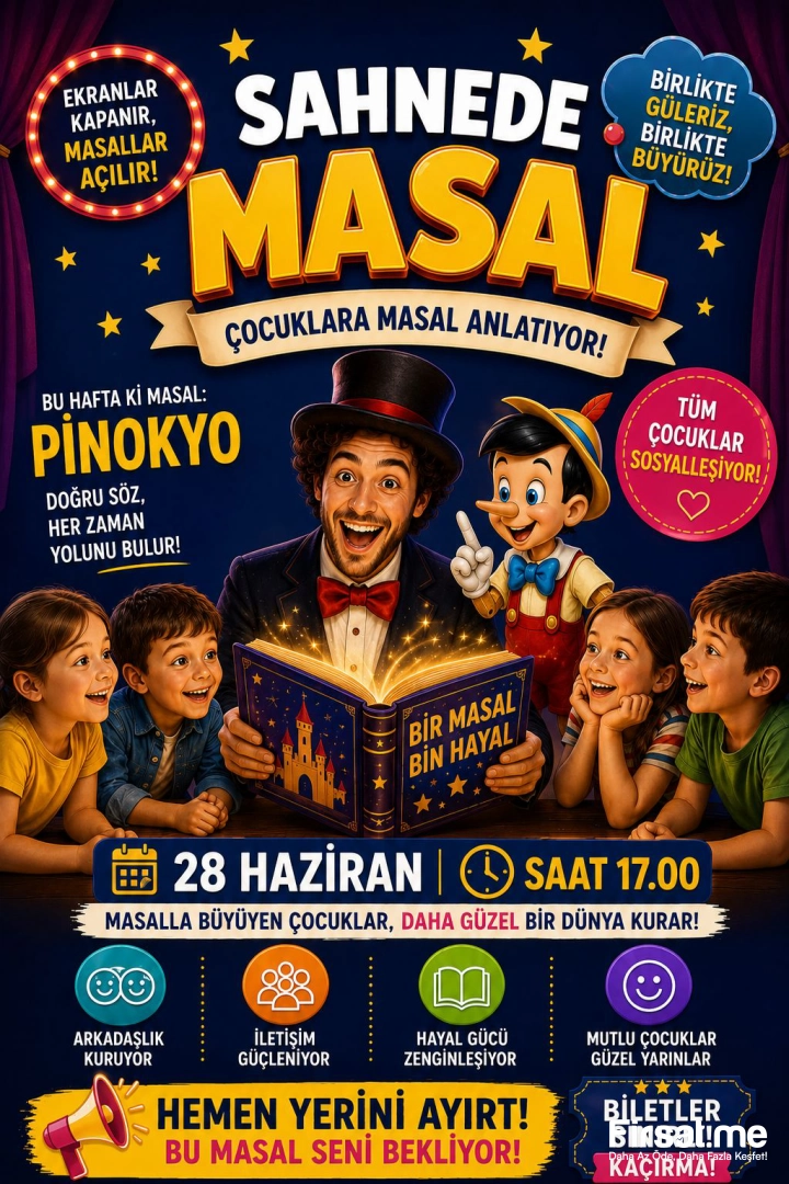 ’Sahnede Masal’ Çocuk Tiyatro Oyunu Bileti
