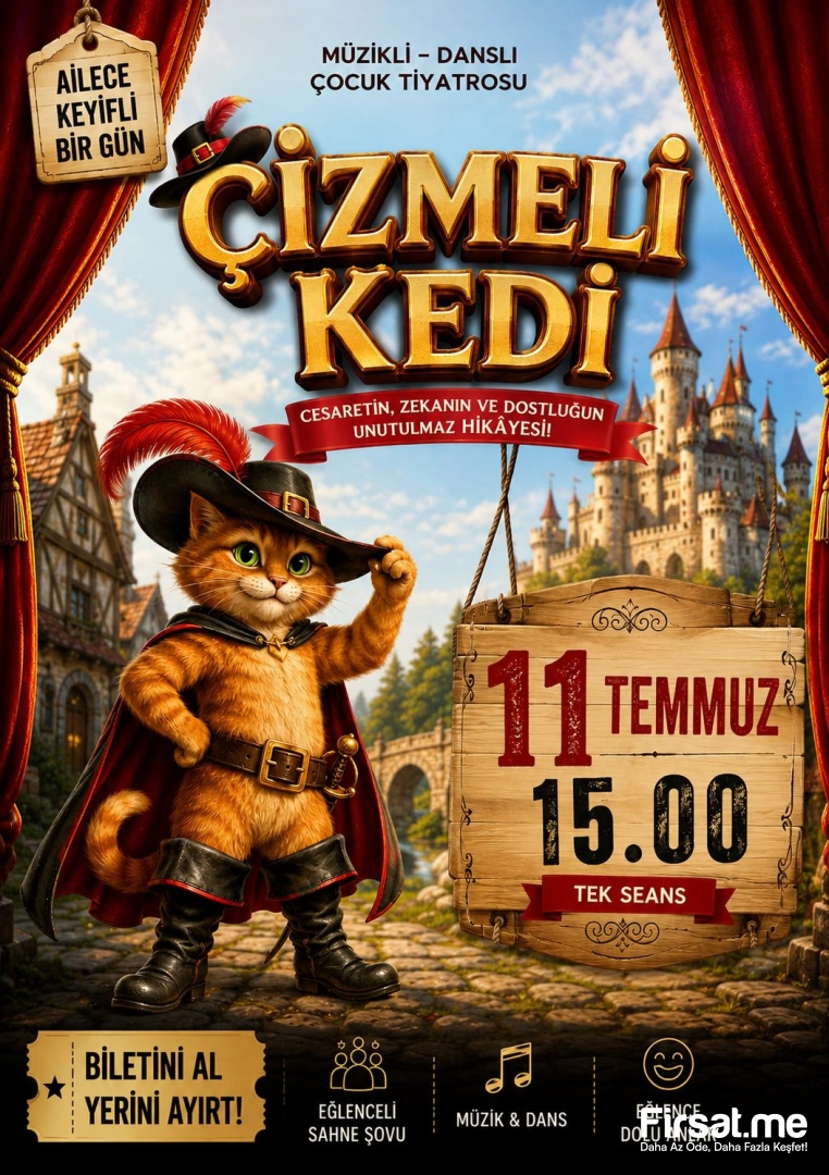 ’Çizmeli Kedi’ Çocuk Tiyatro Oyunu Bileti