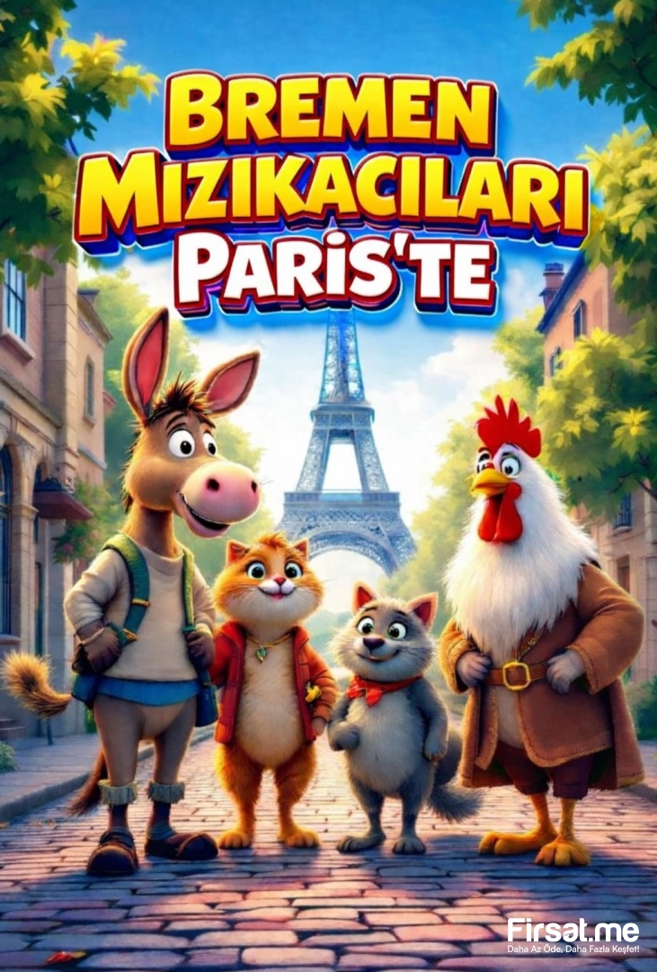 Çocuklarınız için ’Bremen Mızıkacıları Paris’te’ Tiyatro Oyunu Bileti